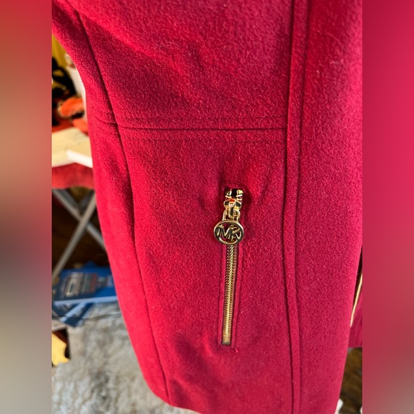 Michael Kors Red Wool Coat with Hood size 6P - Picture 8 of 14